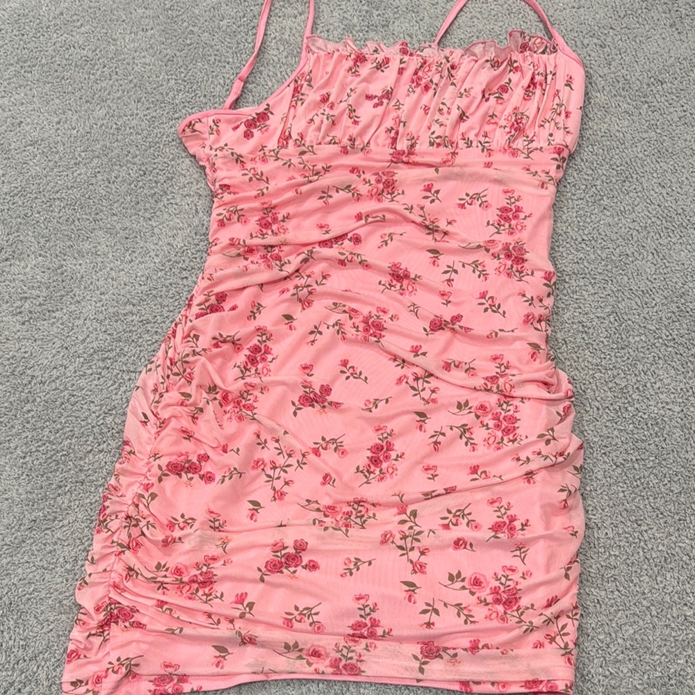 SHEIN Pink Floral Mini Dress